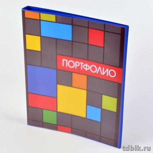 Портфолио Папка "Портфолио" А4 на 2-х кольцах, пластик Hatber "Яркая графика"