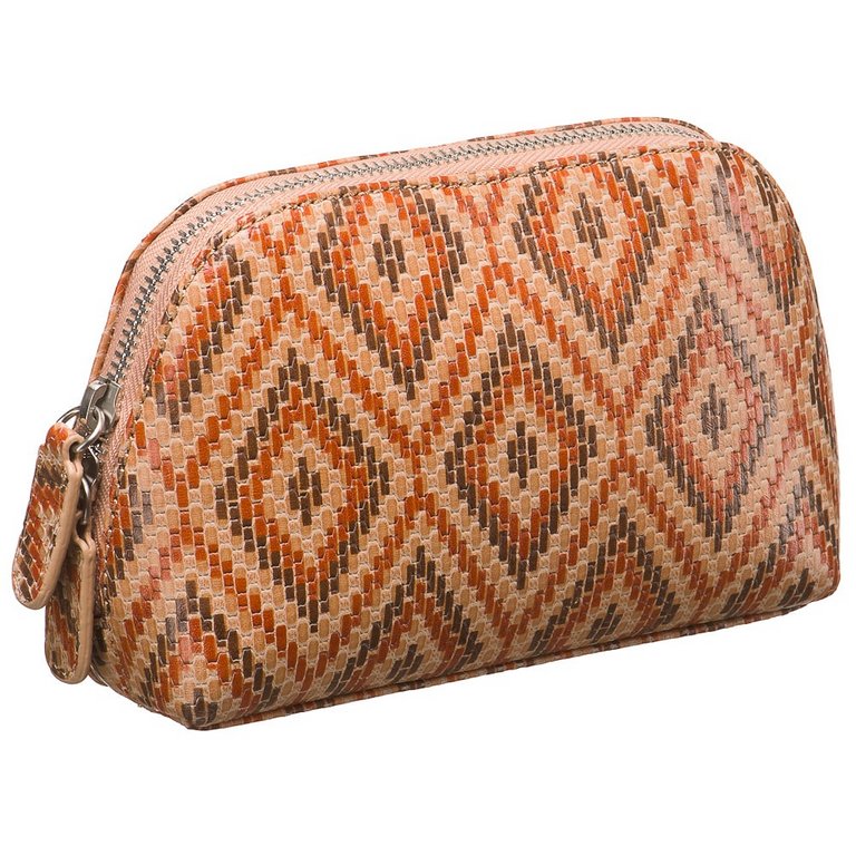 Косметичка Dr.Koffer 10,5*18,5*6,5см, нат. кожа, на молнии, коричневая