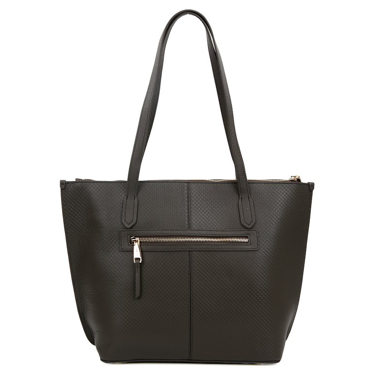 Сумка женская FABRETTI 42х29х13 см, нат. кожа, табачный