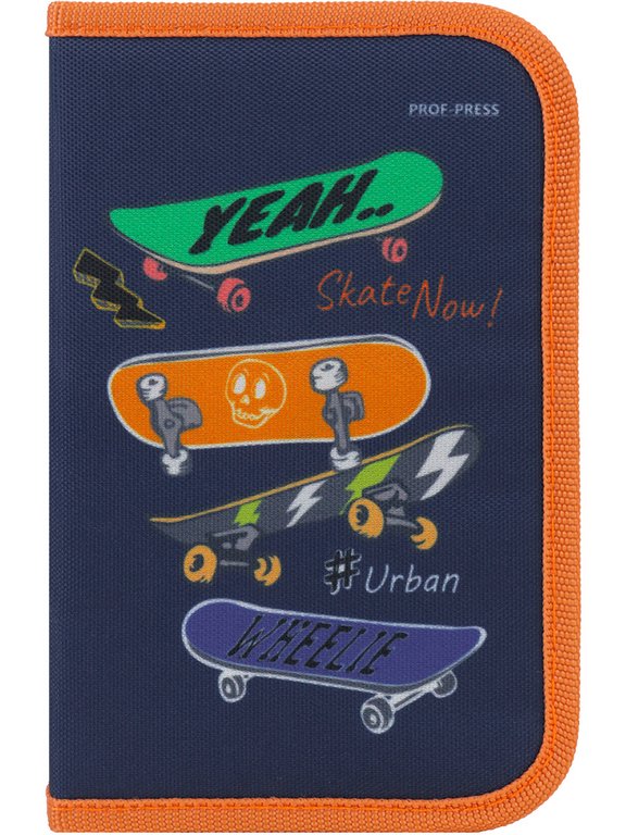 Пенал 1 отд. для мальчика Prof-Press "Яркие скейтборды" 190х115 (ткань)