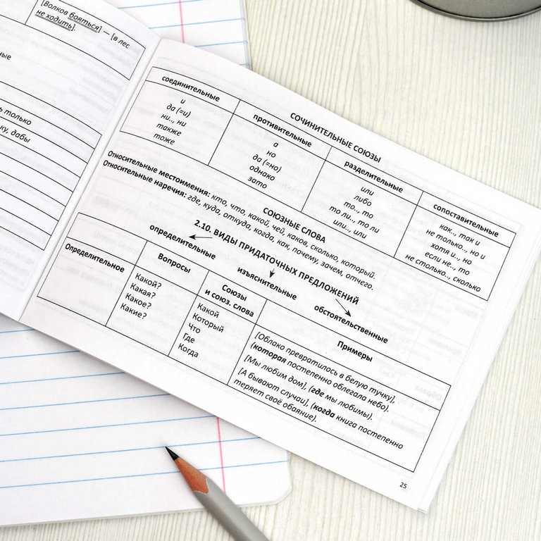 Шпаргалка для подготовки к экзаменам "Русский язык" (ОГЭ, ЕГЭ, ВПР) 32л 140*100мм