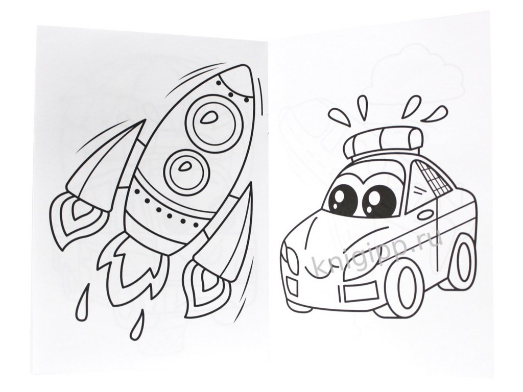 Раскраска А5 "Веселый транспорт" ПРОФ-пресс