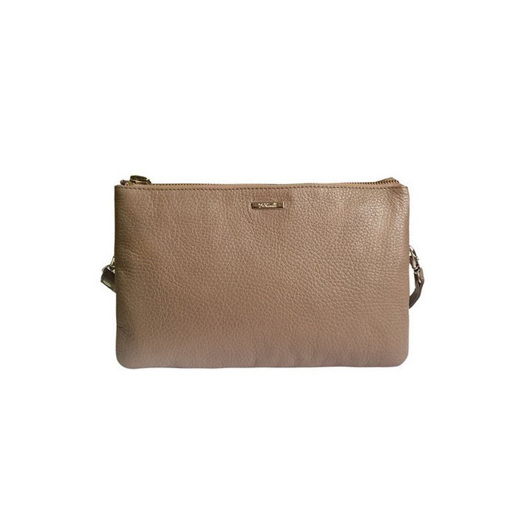 Сумка женская-клатч  D.Morelli , нат. кожа, фл.капучино