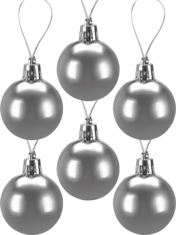 Набор шаров  цвет ассорти 40 мм 25 шт "Новогоднее настроение" (синий/серебро)