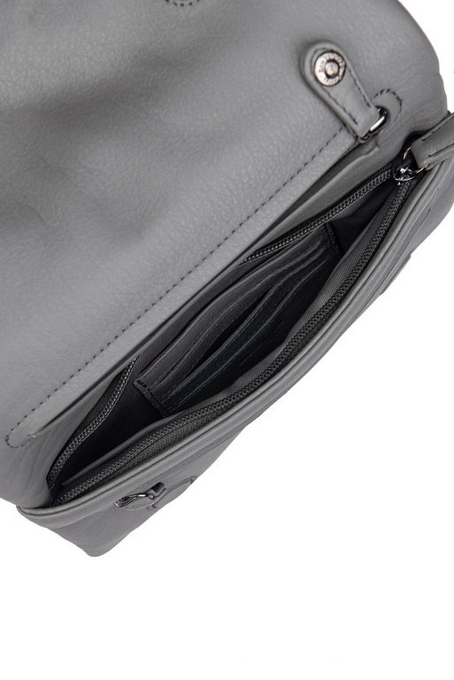 Сумка женская Dr.Koffer 23х15х3см см, нат.кожа серая