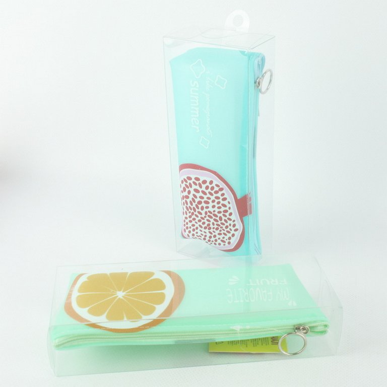 Пенал  для девочки "Фрукты" 20,5*8,5*3,5см ассорти