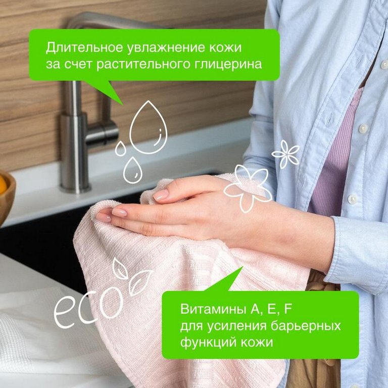 Мыло жидкое Synergetic с дозатором Лемонграсс и мята 500 мл. антибактериальное