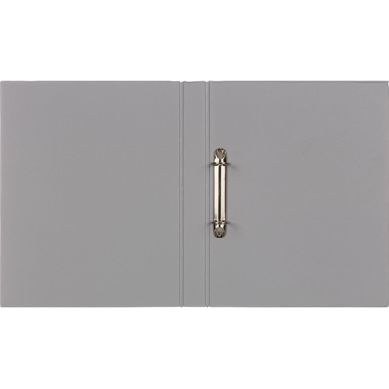 Папка на 2-х кольцах А4 35 мм Attache Selection карман на торце, картон в пленке ПВХ серая