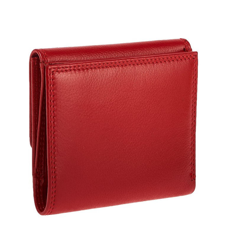 Портмоне Dr.Koffer 12*10см, нат. кожа, красный
