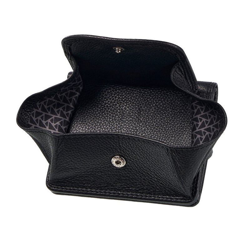 Портмоне Dr.Koffer 10*9 см нат. кожа, черный