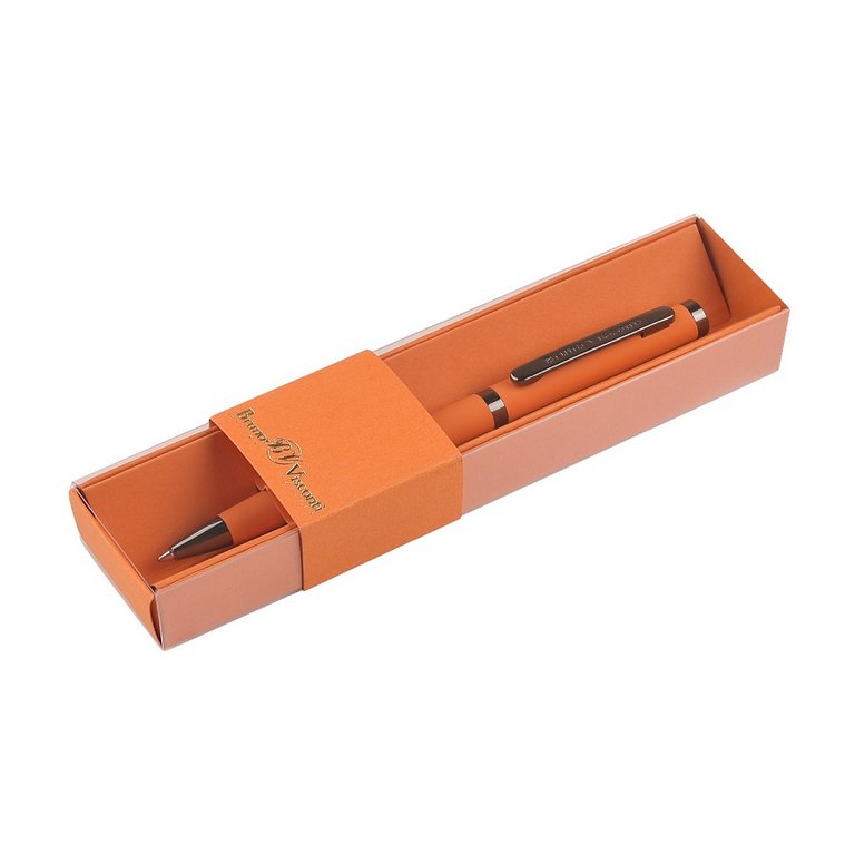 Ручка шариковая Bruno Visconti "Firenze" в футляре (картон), оранжевый корпус