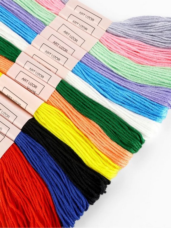 Набор ниток мулине 8 м, 12 шт ART UZOR