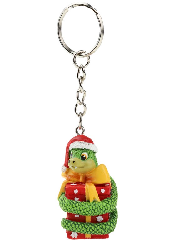 Символ 2025г Брелок "Змейка с подарком" 4,5 см