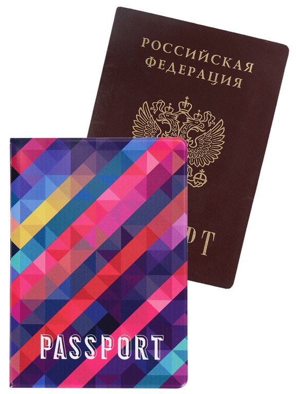 Обложка для паспорта MILAND "Диагонали" ПВХ slim