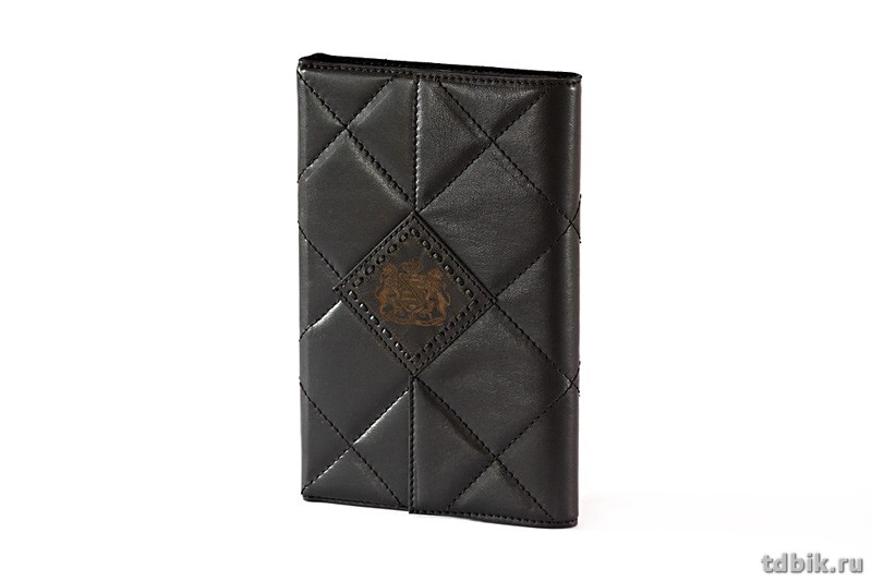 Визитница Макей 155*256мм на 160 визиток, (клясс. на 4 виз.) нат. кожа, черный