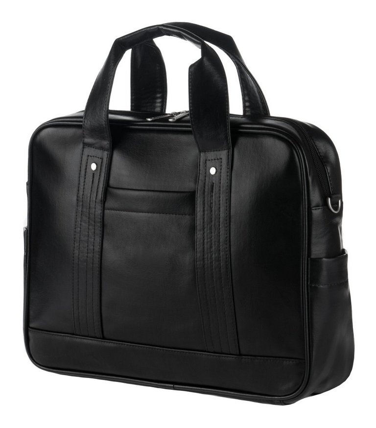 Сумка мужская "Alliance Кронос" 41*30*11см, кож. зам., черная