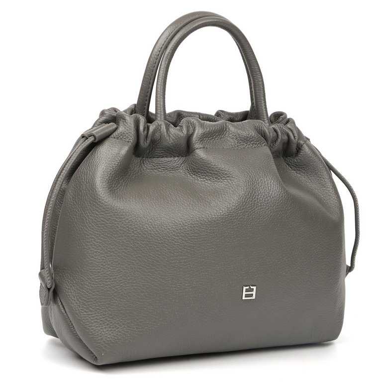 Сумка женская FABRETTI 24х21х12 см, нат. кожа, серый