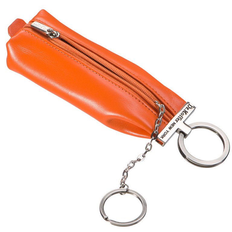 Футляр для ключей Dr.Koffer 4,5*14см, на молнии, оранжевый