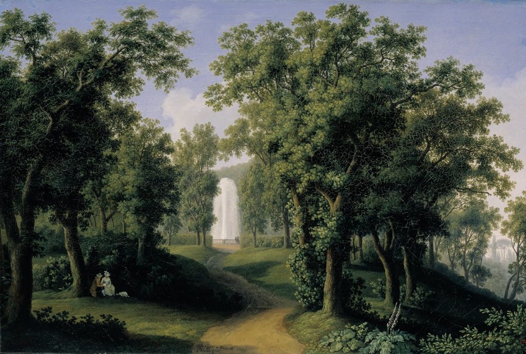 Постер на бумаге 30*50см, Я.Ф. Гаккерт "Парк виллы Конти во Фраскати" 1789г