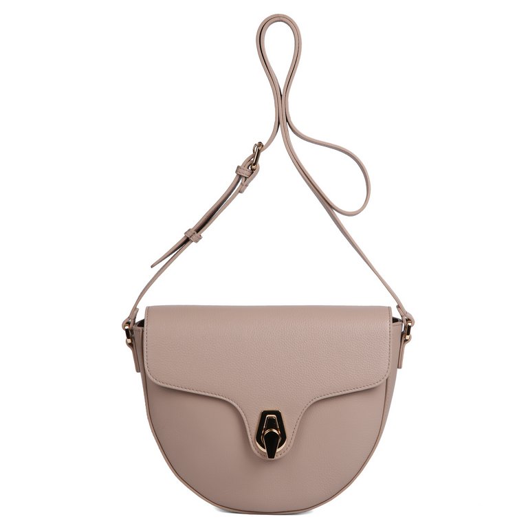 Сумка женская FABRETTI 26х21х6 см, нат. кожа, бежевый