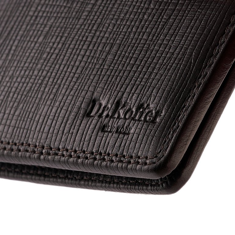 Портмоне Dr.Koffer 11*9 см нат. кожа, коричневый