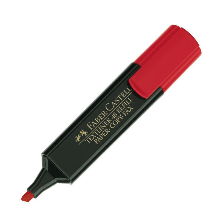 Текст-маркер Faber-Castell 1548 красный