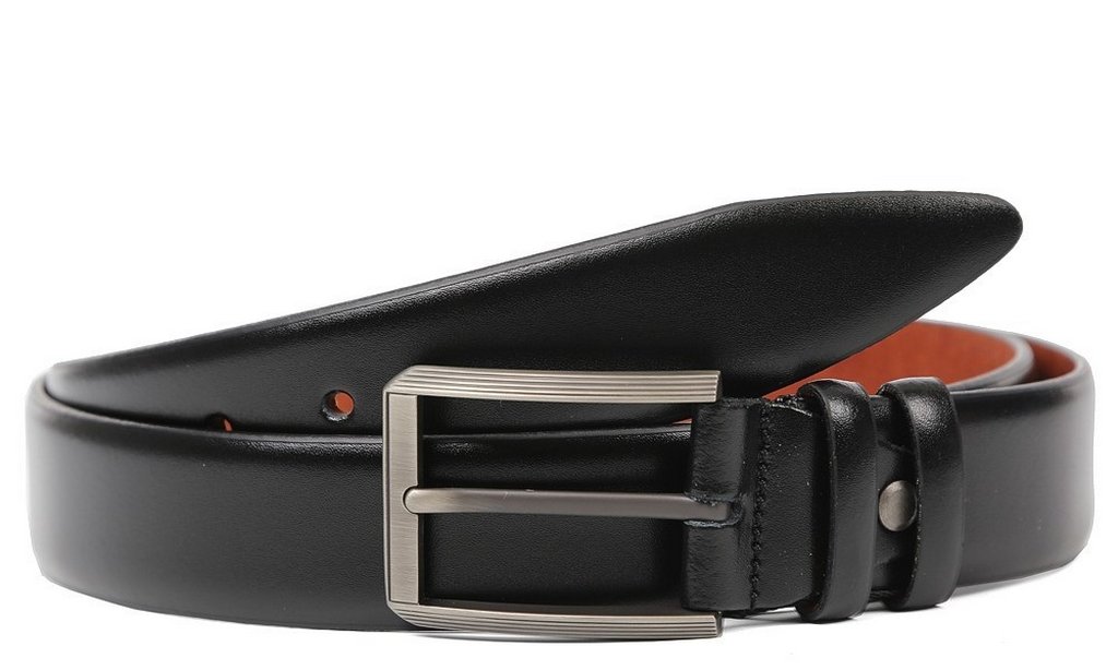 Ремень FABRETTI мужской, 35 мм, натуральная кожа, черный