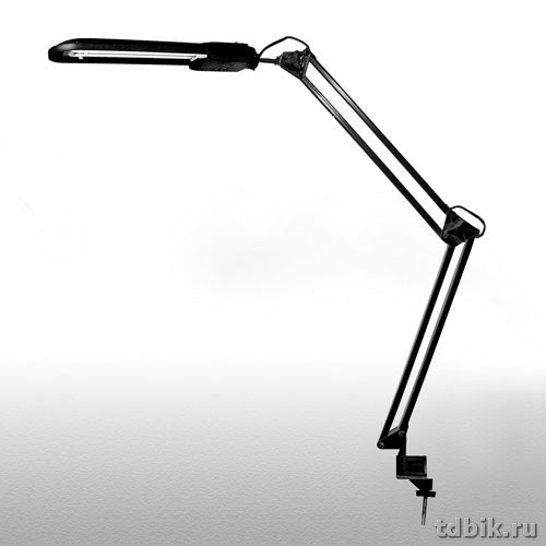 Светильник наст. "Трансвит Дельта" МС чёрный (на струбцине)  люминесцентная лампа 11 W
