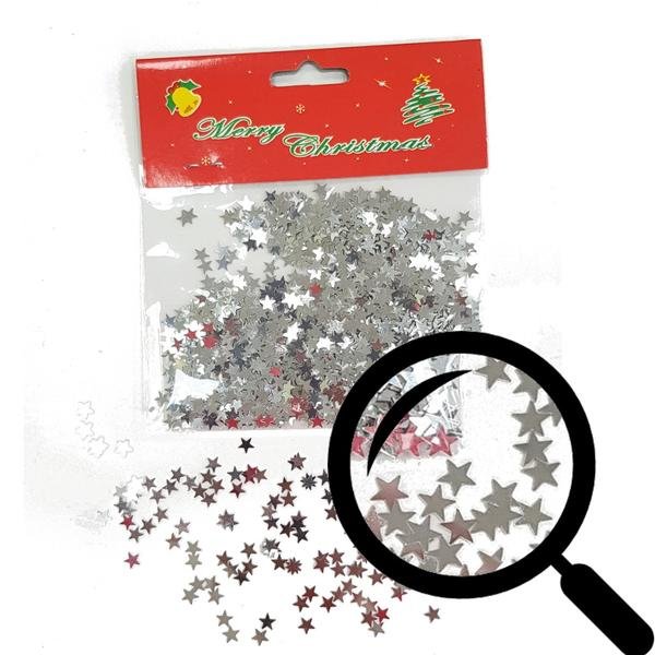 Конфетти "Серебрянные звездочки"