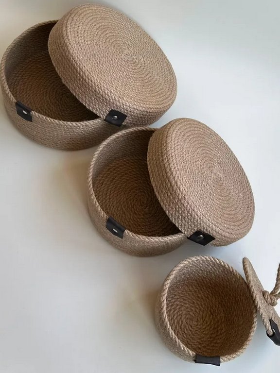 Ключница настенная "набор 3х корзин" коричневый ADASTRA LUX