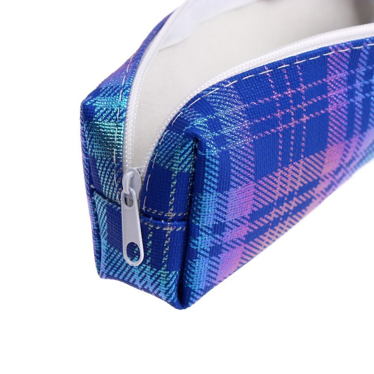 Пенал  универсальный Calligrata "Шотландка" 21х2,5х6,5 см. ПВХ (ассорти)