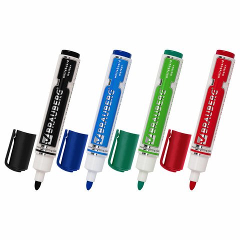 Набор маркеров для доски  4шт Brauberg "Neo" 5мм круглые (спиртовые)