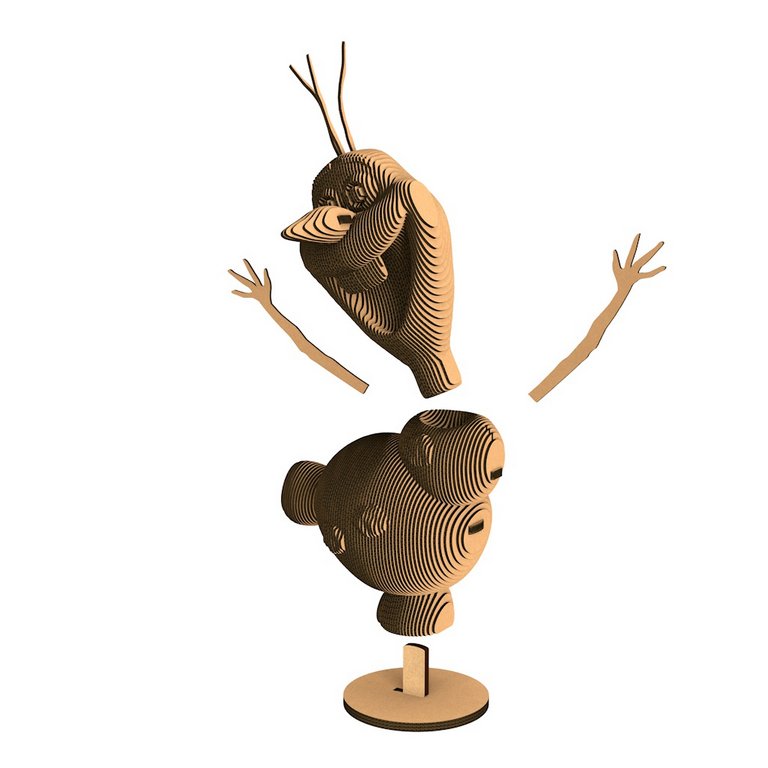 Сборная модель из гофрокартона "Олаф" h=18 см, 135 дет, 6+, 5cult