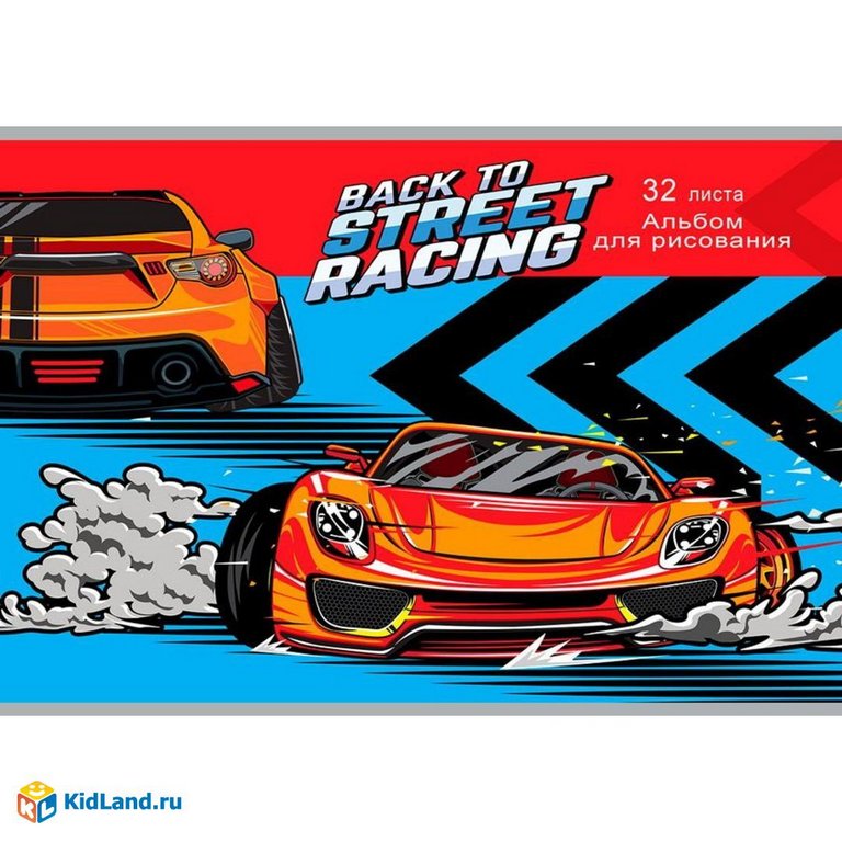 Альбом для рисования А4 32л. на скрепке Profit "НАРИСОВАННАЯ МАШИНА"