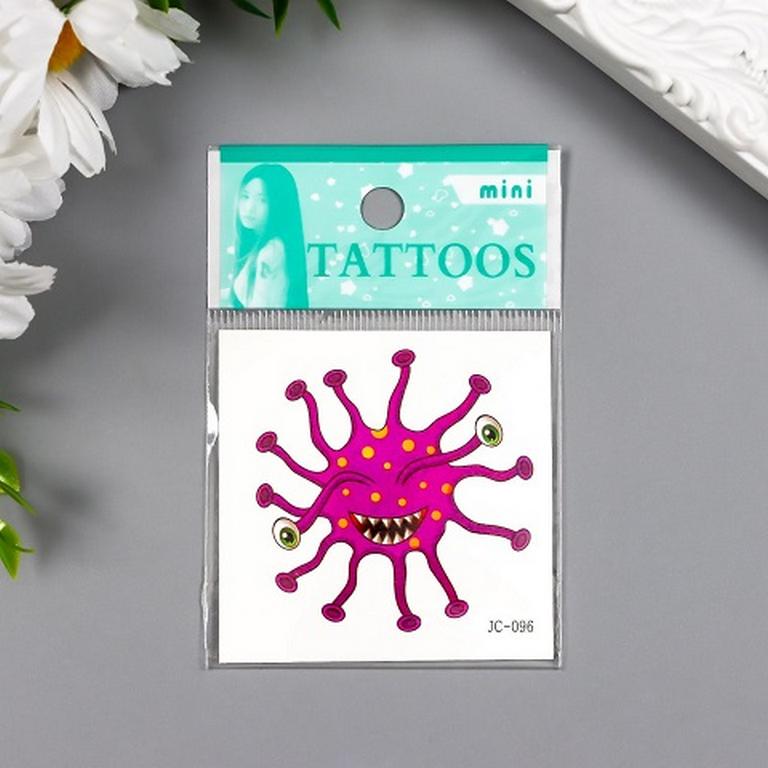 Наклейка-тату "Микроб" 6х6 см