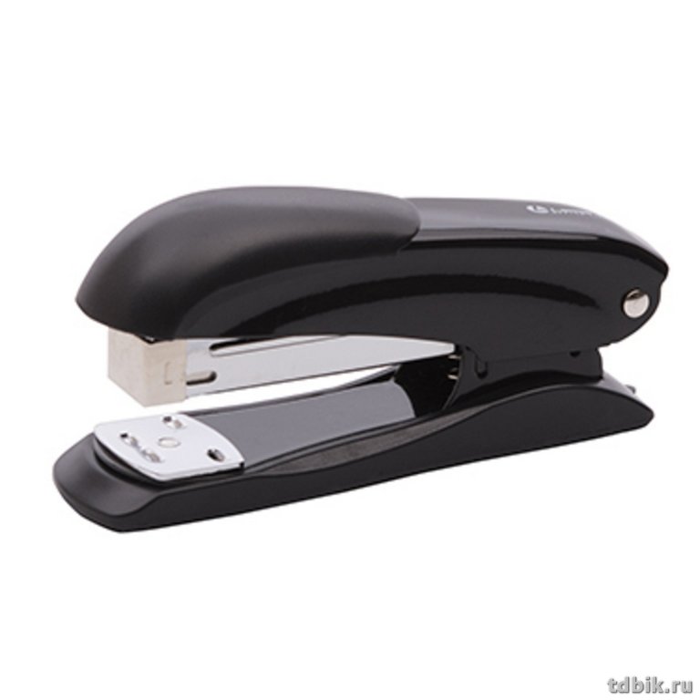 Степлер 24/6 до 20л металлический, Lamark Ulrich, черный с антистеплером