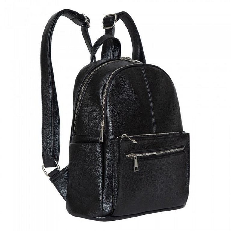 Рюкзак молодежный женский OrsOro иск. кожа 33*27*14 см, черный
