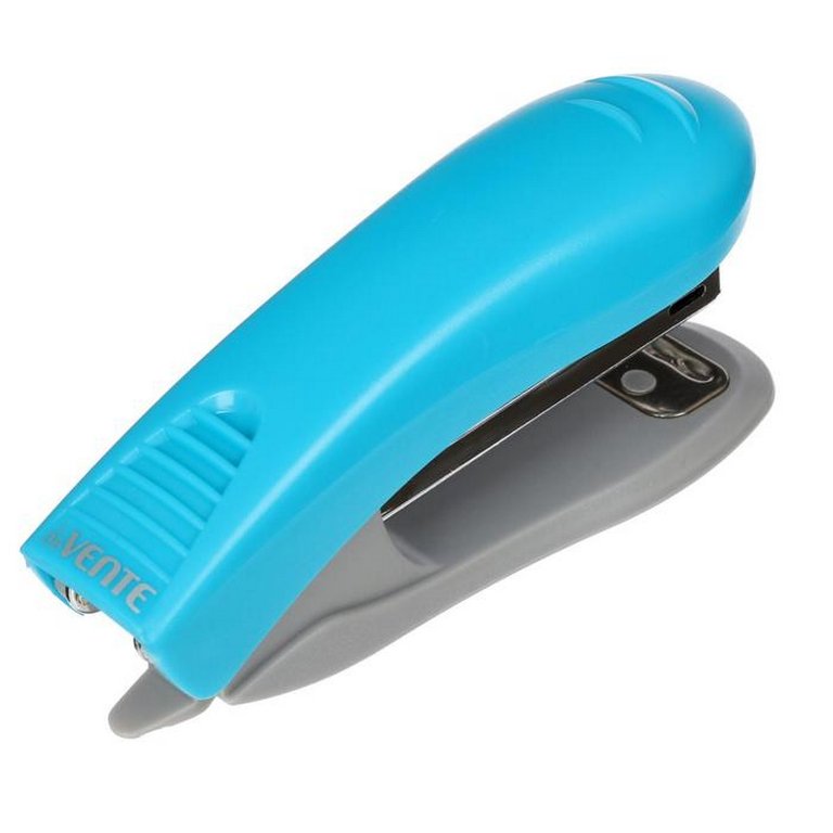 Степлер № 10 до 10л deVENTE "Neon" голубой с антистеплером