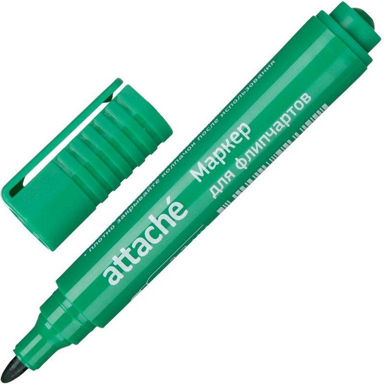 Маркер для флипчарта Attache 2-3мм зеленый круг.