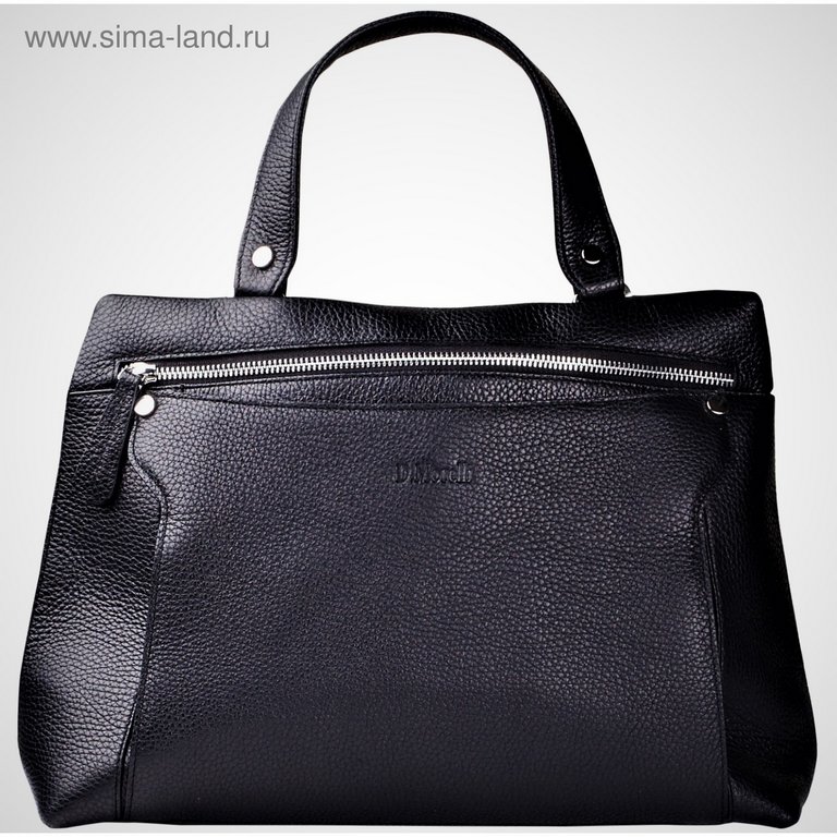 Сумка женская  D.Morelli, нат. кожа, фл.черный
