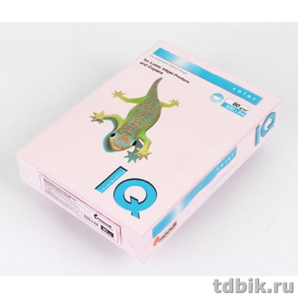 Бумага IQ pale 80 А4 74, 500 лист/уп, розовый фламинго