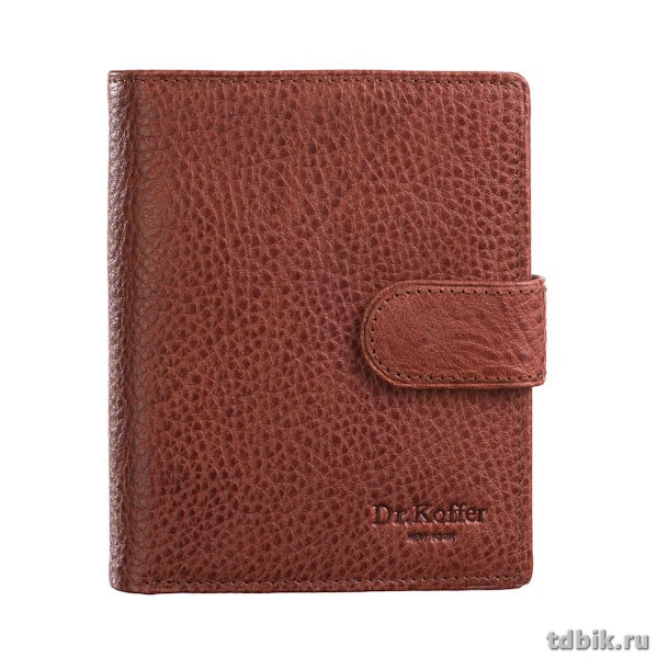 Портмоне Dr.Koffer с отдел. для вод.прав и ручкой (кожа), коньяк