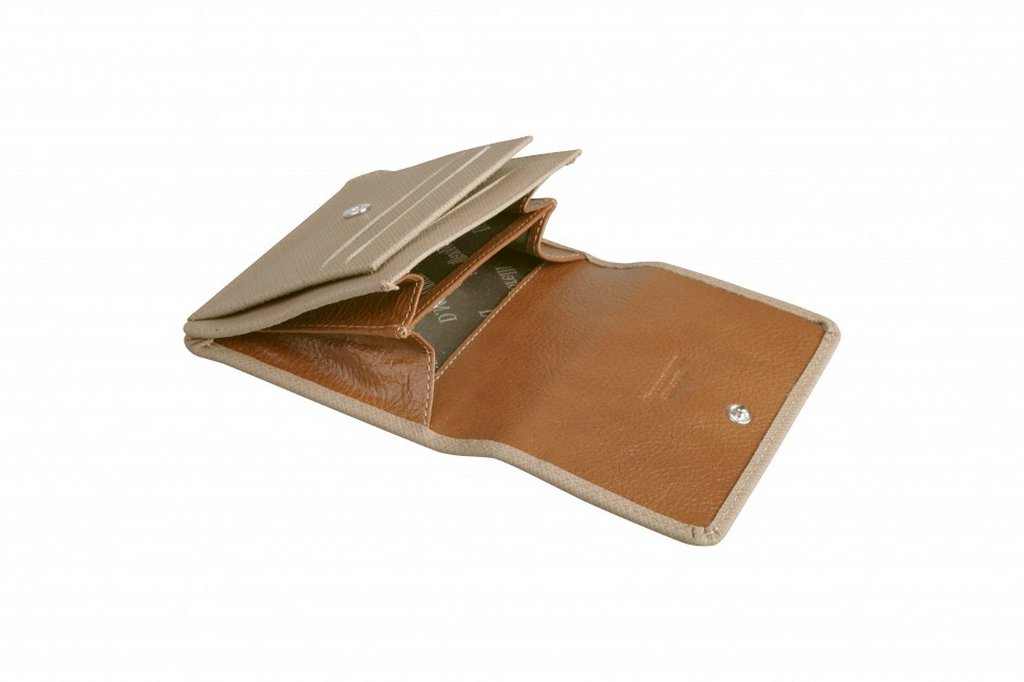 Портмоне D.Morelli женское "Одри"  мини, нат.кожа, бежевое