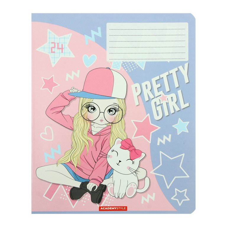 Тетрадь 24 лист кл. А5 на скрепке "Крутые девчонки "