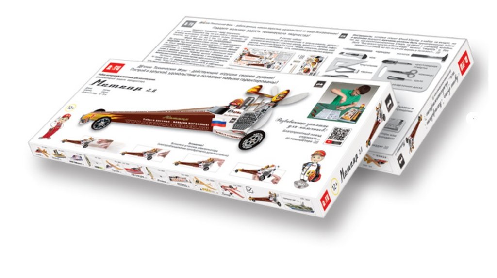 Сборная модель из пенопласта Резиномоторный аэродрагстер "Метеор" (12+) ДеТИ