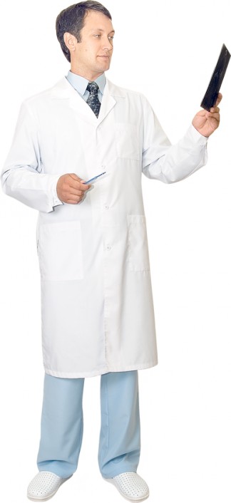 Спецодежда Халат мужской "Классик" р-р 48-50/182-188, цвет белый