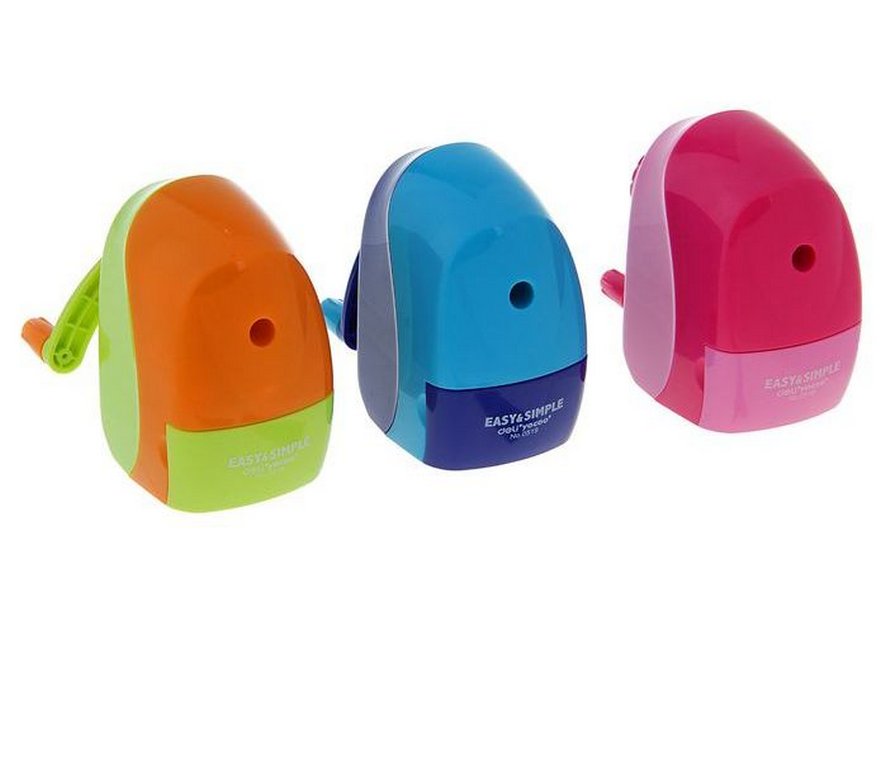 Точилка механическая пластиковый корпус Deli с креплением к столу