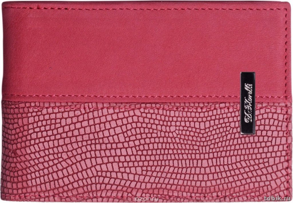 Визитница D.Morelli "Violetta" с карман., нат. кожа, малиновая