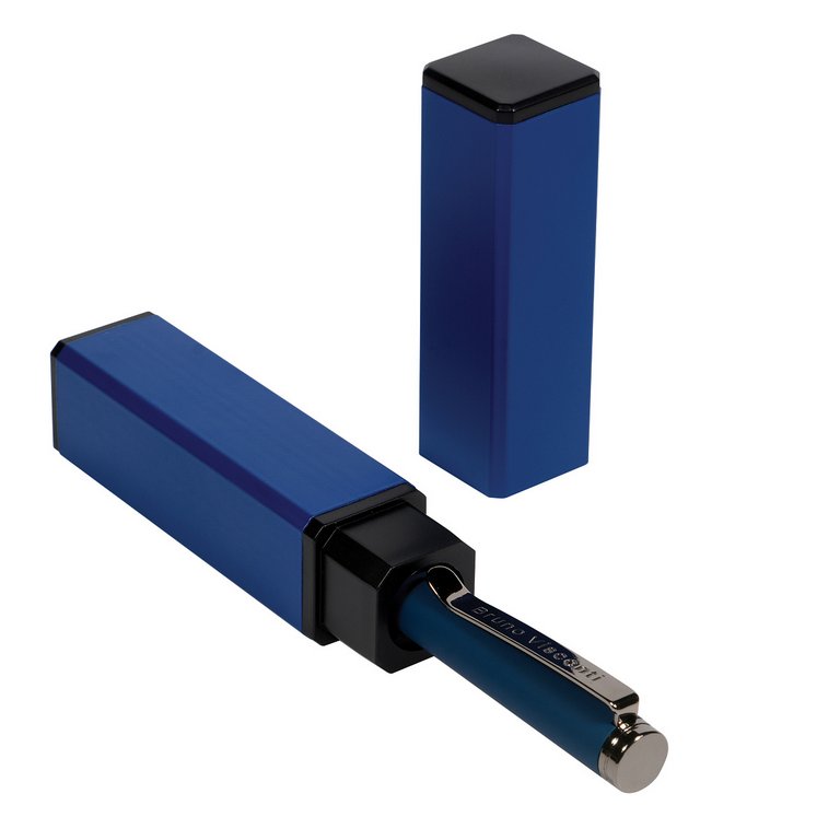 Ручка шариковая Bruno Visconti "Venezia Pragmatico" в футляре (мет.тубус) 1,0мм синяя (стерж 99мм)