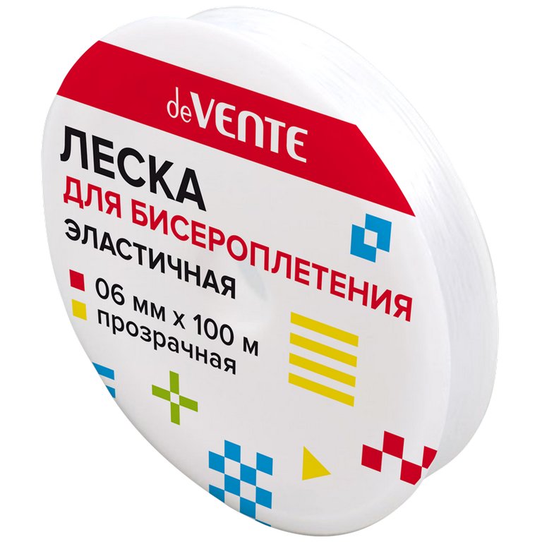 Нить эластомерная для бисера 0,6 мм x 100 м прозрачная "deVENTE. Elastic Line"